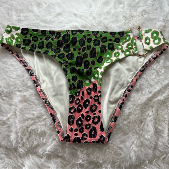 NEW DEREK LAM 10 Crosby bikini bottom Size XS U-wire Leopard design - Picture 2 of 14